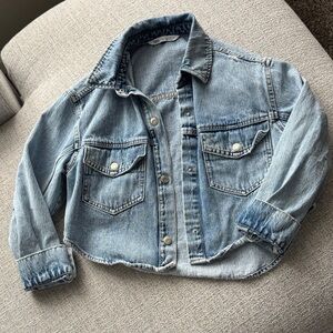 Zara Light Blue Denim Shirt Jacket